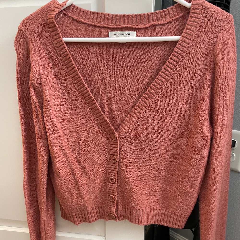 Extra Small Pink American Eagle Button Up Cardigan